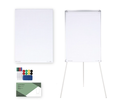 Flipover met papierklem 70x100 cm incl. accessoires