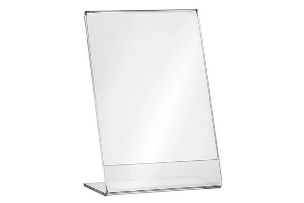 L-standaard 80 x 120 mm plexi