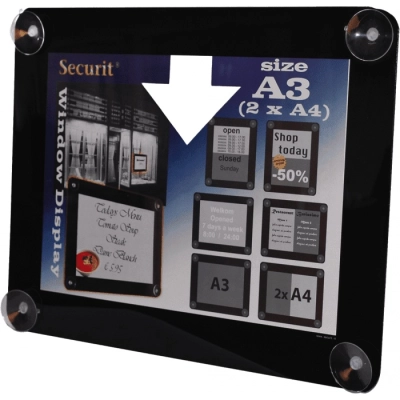 securit raamdisplay a3 zwart