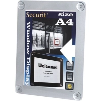 Securit raamdisplay A4 grijs