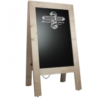 Krijtstoepbord Steigerhout Blank 75x135 cm